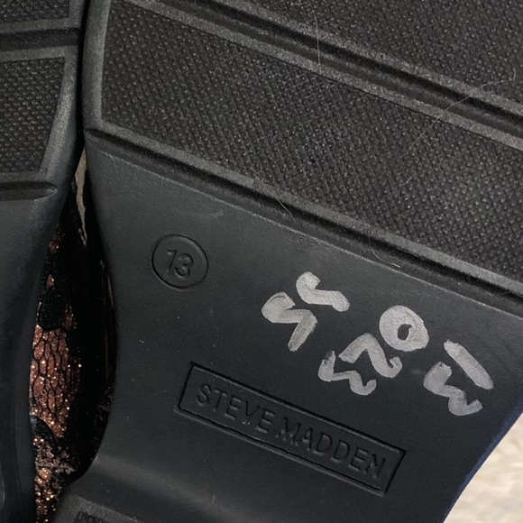 Steve Madden Brown and Black Studded Combat Boots - Picture 16 of 16